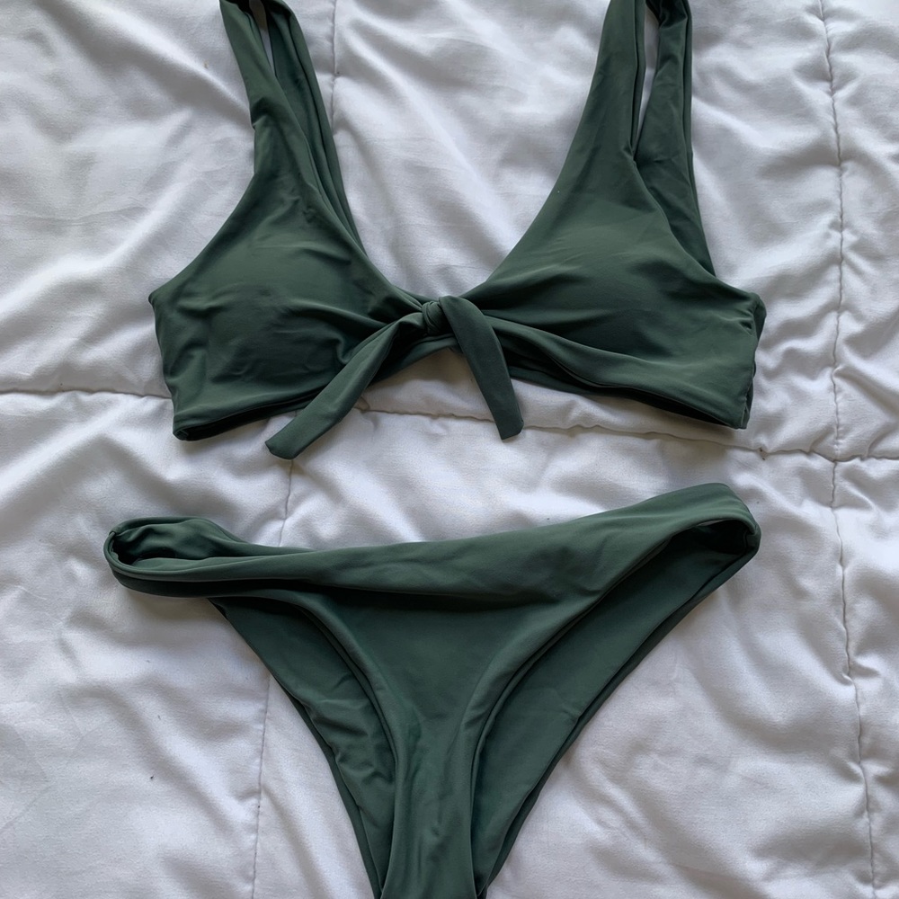 small green bikini